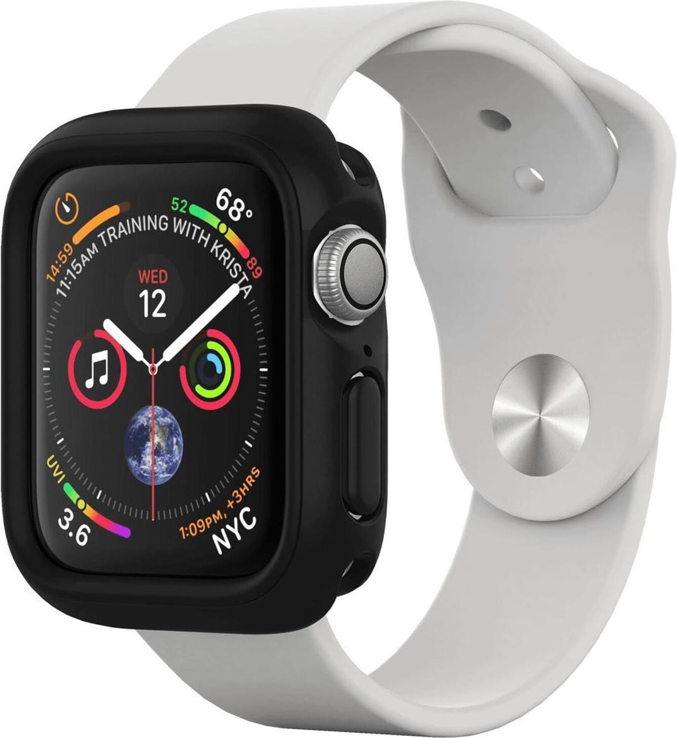 RhinoShield Pare-chocs CrashGuard NX pour l'Apple Watch Serie 1-6 / SE - 44 mm - Noir