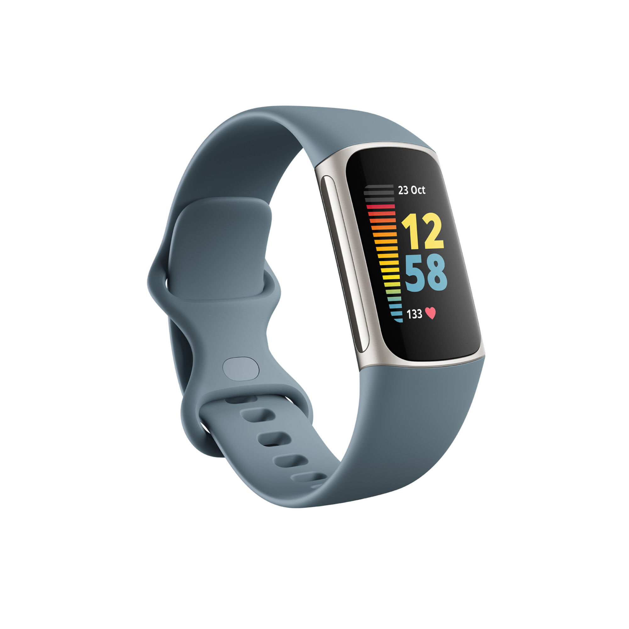 Fitbit Charge 5 Bracelet connecté Noir, Bleu - Neuf