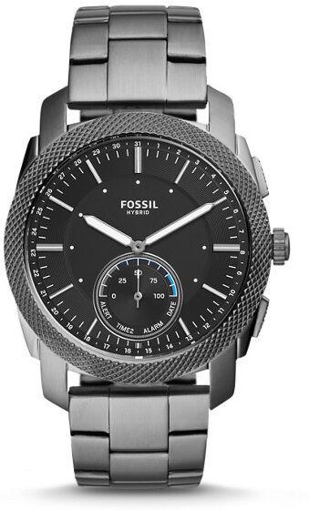 Fossil Men Montre Connectée Hybride - Fossil Machine En Acier Inoxydable Anthracite Blanc - One size