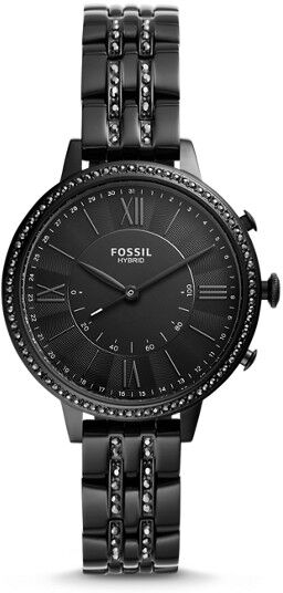 Fossil Women Montre Connectée Hybride - Fossil Jacqueline En Acier Inoxydable Noir - One size