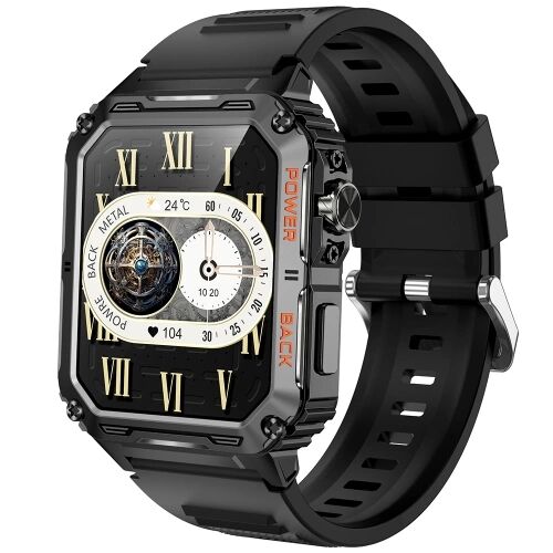TOMTOP P3 Advanced Men's Smart Watch: Écran LED 1,91 pouce, appel BT, suivi de la santé et de la santé"
