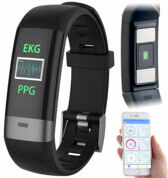 Newgen Medicals Bracelet fitness avec bluetooth, cardiofréquencemètre, tensiomètre