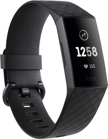 Refurbished: Fitbit Charge 3 Advanced Health + Fitness Tracker Black, C