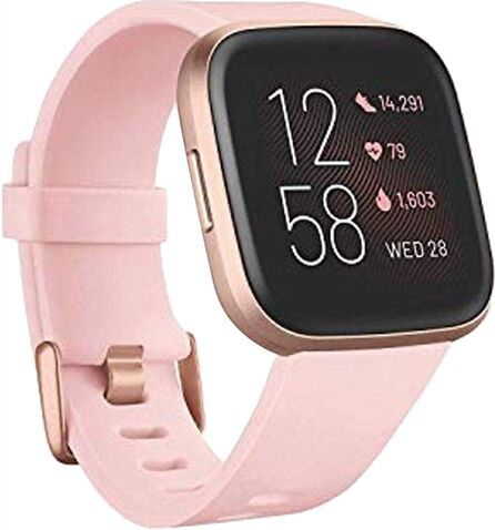 Refurbished: Fitbit Versa 2 Fitness Smartwatch Petal/Copper Rose, C