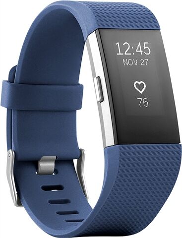 Refurbished: Fitbit Charge 2 Heart Rate + Fitness Band Blue - Large, C