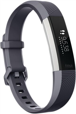 Refurbished: Fitbit Alta HR Heart Rate and Fitness Wristband, Blue Gray- Small, B