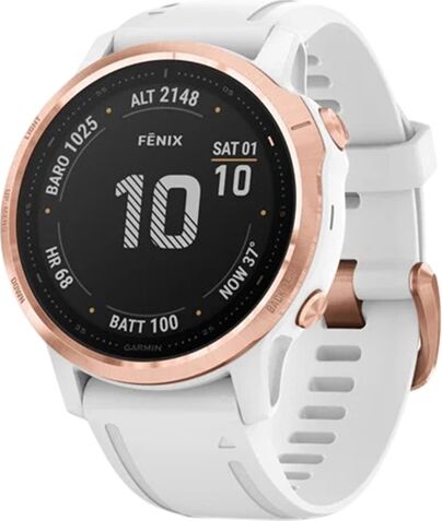 Refurbished: Garmin Fenix 6S Pro Rose Gold With White Band - 42mm, B