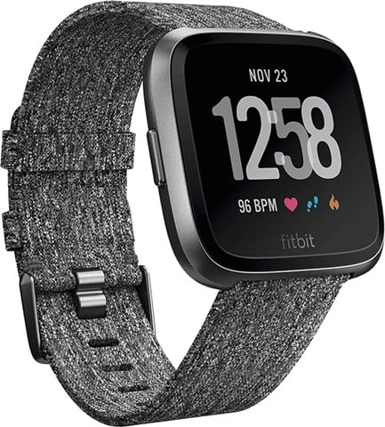 Refurbished: Fitbit Unisex Versa Health and Fitness Smartwatch SE Charcoal, B