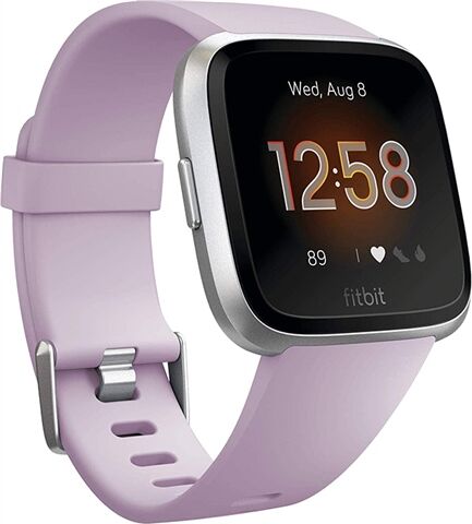 Refurbished: Fitbit Versa Lite Health and Fitness Smartwatch Lilac/Silver, B