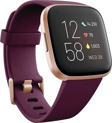 Refurbished: Fitbit Versa 2 Fitness Smartwatch - Bordeaux, C