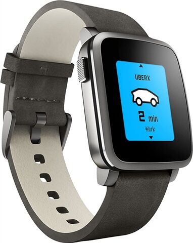 Refurbished: Pebble Time Steel Smartwatch, B