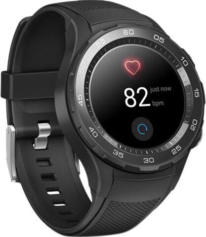 Refurbished: Huawei Watch 2 (4G + Bluetooth) Sport Smartwatch Black, B