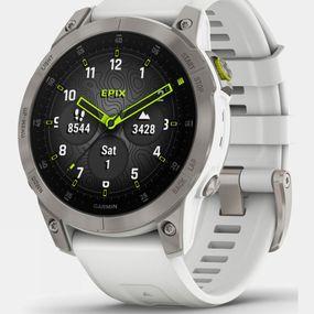 Garmin Epix GPS Smartwatch Titanium Carera White Size: (One Size)