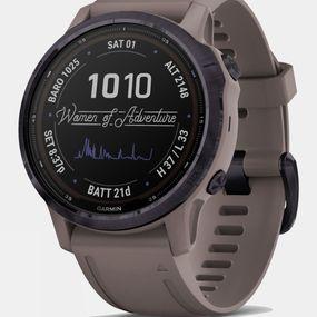 Garmin Fenix 6S Pro Solar Multisport GPS Watch Amethyst/Shale Band Size: (One Size)
