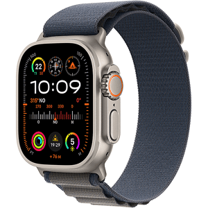 Apple Watch Ultra 2 GPS + Cellular, Cassa 49 mm in titanio con Alpine Loop blu - Medium