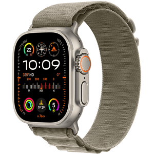 Apple Watch Ultra 2 GPS + Cellular, Cassa 49 mm in titanio con Alpine Loop oliva - Medium