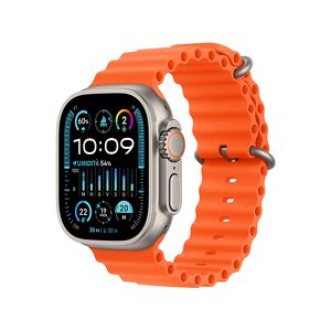 Apple Watch Ultra 2 GPS + Cellular, Cassa 49 mm in titanio con Cinturino Ocean arancione