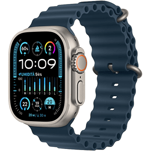 Apple Watch Ultra 2 GPS + Cellular, Cassa 49 mm in titanio con Cinturino Ocean blu