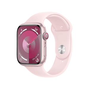 Apple Watch Series 9 GPS + Cellular, Cassa 45 mm in alluminio rosa con Cinturino Sport confetto - S/M