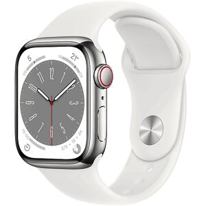 Apple Watch Series 8 GPS + Cellular 41mm Cassa in acciaio inossidabile color grafite con Cinturino Sport Mezzanotte - regular