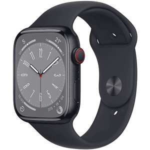 Apple Watch Series 8 GPS + Cellular 45mm Cassa in alluminio color mezzanotte con Cinturino Sport Mezzanotte - Regular