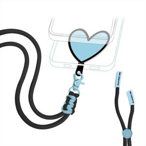 CASEME Laccio Universale Per Smartphone Cmunilaceheart1-azzurro