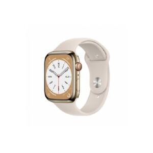 Apple Watch Series 8 Gps + Cellular 45mm Cassa In Acciaio Color Oro Case Con Galassia Sport Band - Mnkm3ty/a