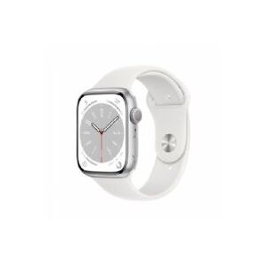 Apple Watch Series 8 Gps 41mm Argento Cassa In Alluminio Con Bianco Sport Band - Mp6k3ty/a