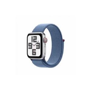 Apple Watch Se Gps + Cellular 40mm Silver Aluminium Case With Winter Blue Sport Loop - Mrgq3ql/a