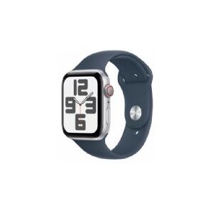 Apple Watch Se Gps + Cellular 44mm Silver Aluminium Case With Storm Blue Sport Band - M/l - Mrhj3ql/a