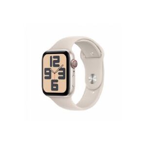 Apple Watch Se Gps + Cellular 44mm Starlight Aluminium Case With Starlight Sport Band - S/m - Mrgu3ql/a