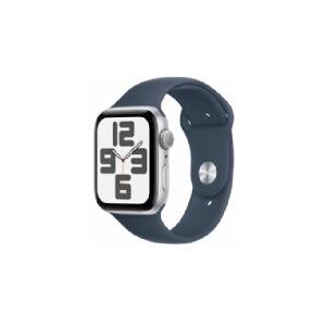 Apple Watch Se Gps 44mm Silver Aluminium Case With Storm Blue Sport Band - M/l - Mree3ql/a