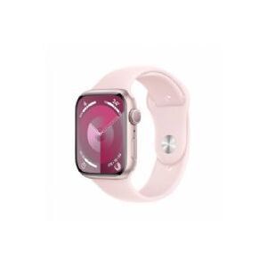 Apple Watch Series 9 Gps 45mm Pink Aluminium Case With Light Pink Sport Band - S/m - Mr9g3ql/a
