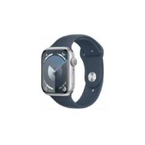 Apple Watch Series 9 Gps 45mm Silver Aluminium Case With Storm Blue Sport Band - S/m - Mr9d3ql/a