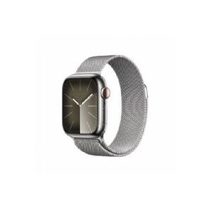Apple Watch Seriesâ 9 Gps + Cellular 41mm Silver Stainless Steel Case With Silver Milanese Loop - Mrj43ql/a