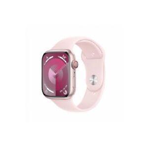 Apple Watch Seriesâ 9 Gps + Cellular 45mm Pink Aluminium Case With Light Pink Sport Band - S/m - Mrmk3ql/a