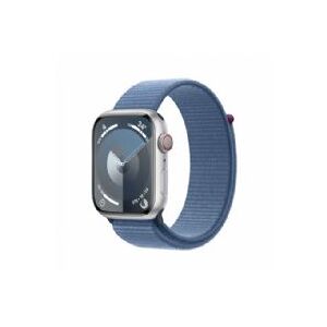 Apple Watch Seriesâ 9 Gps + Cellular 45mm Silver Aluminium Case With Winter Blue Sport Loop - Mrmj3ql/a