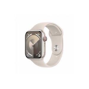 Apple Watch Seriesâ 9 Gps + Cellular 45mm Starlight Aluminium Case With Starlight Sport Band - S/m - Mrm83ql/a
