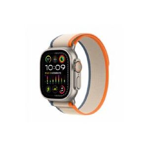 Apple Watch Ultra 2 Gps + Cellular, 49mm Titanium Case With Orange/beige Trail Loop - M/l - Mrf23ty/a