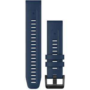 Garmin Cinturino in silicone per Quatix 22 mm. Captain Blue con componenti in acciaio inox nero