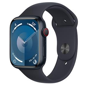 Apple Watch Series 9 GPS + Cellular 45mm alluminio mezzanotte con cinturino Sport mezzanotte Usato Grado A