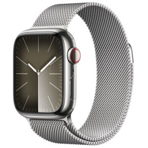 Apple Watch Series 9 GPS + Cellular Cassa 41mm in Acciaio inossidabile Argento con Cinturino Sport Loop Milanese (MRJ43QL/A)