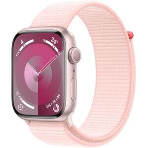 Apple Watch Series 9 GPS Cassa 45mm in Alluminio Rosa con Cinturino Sport Loop Rosa Confetto (MR9J3QL/A)