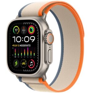 Apple Watch Ultra 2 GPS + Cellular, Cassa 49m in Titanio con Arancione/Beige Trail Loop - M/L (MRF23TY/A)