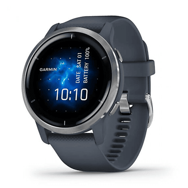 garmin smartwatch  venu 2, blue granite/passivated