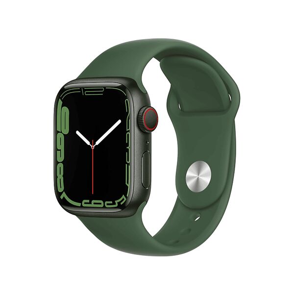 apple watch series 7 gps+cellular 41mm in alluminio verde - sport trifoglio