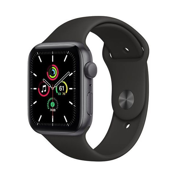 apple watch se alluminio 44 mm (2020)   wifi   grigio siderale   cinturino sport nero