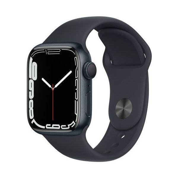 apple watch series 7 alluminio 41 mm (2021)   gps + cellular   mezzanotte   cinturino sport mezzanotte