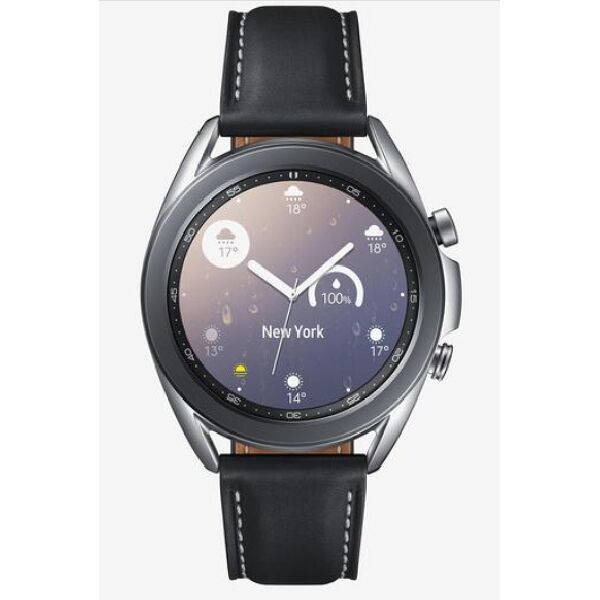 samsung watch 3 41mm  galaxy watch3 smartwatch bluetooth, cassa 41mm acciaio, cinturino pelle,