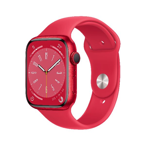 apple mnp73tya  watch series 8 gps 41mm cassa in alluminio color (product)red con cinturino sport band (product)red - regular